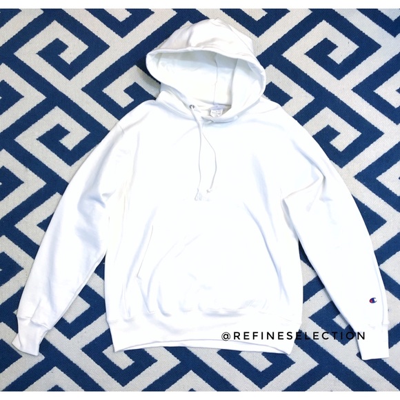 Champion Reverse Weave Logo White Hoodie - Picture 5 of 8